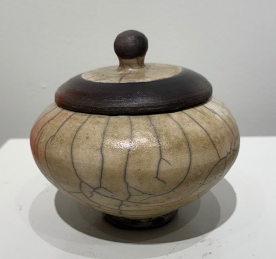 Small Lidded Raku Jar