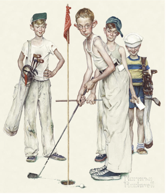 Four Sporting Boys: Golf (Missed)