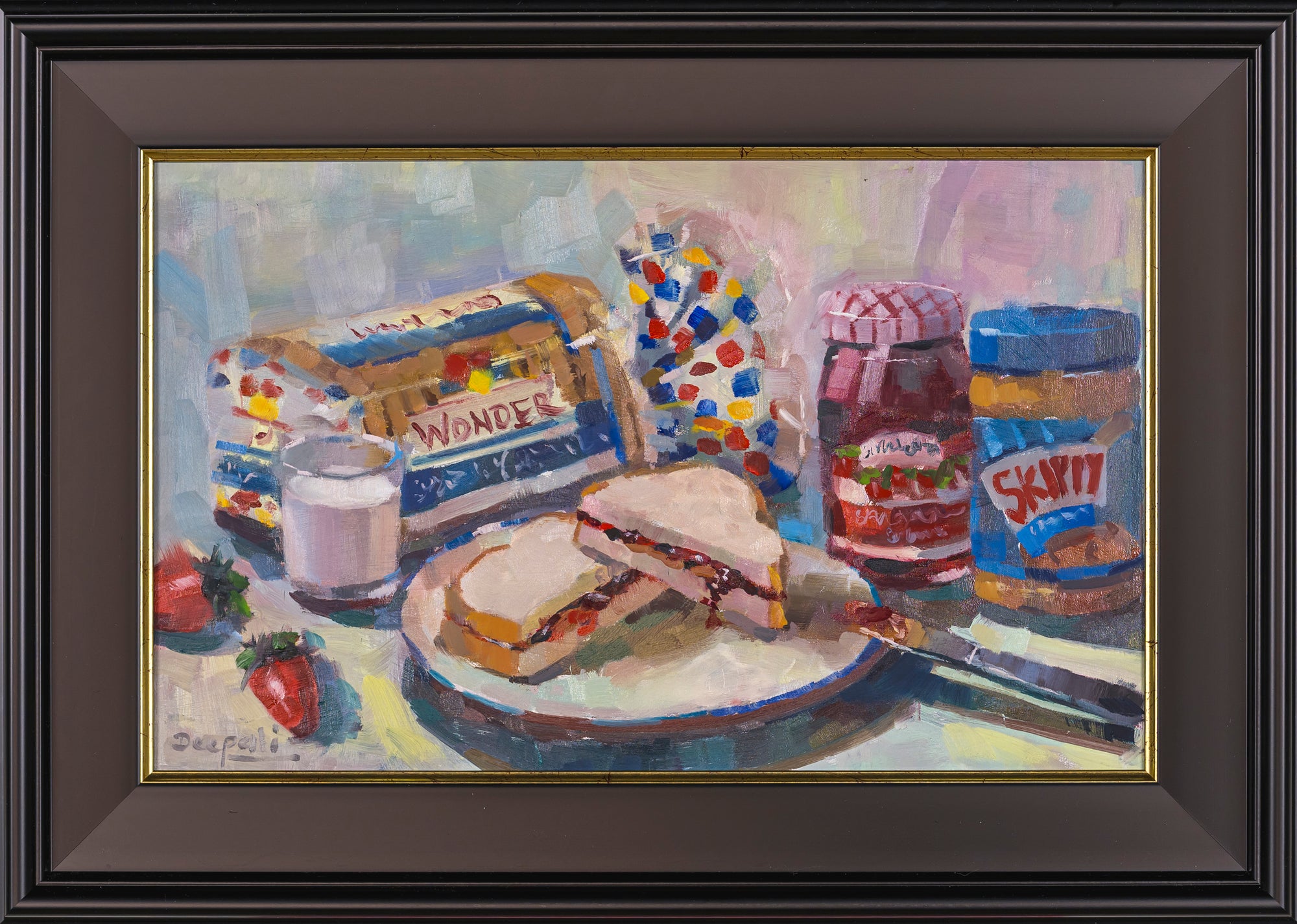 PB&J with Glass of Milk