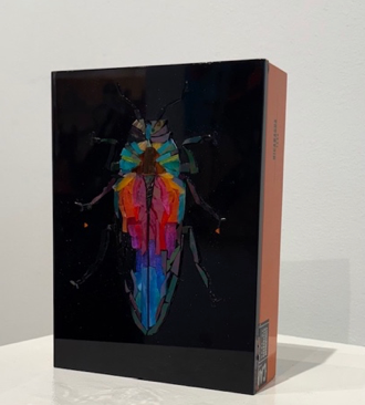 Tricolor Metallic Wood-Boring Beetle