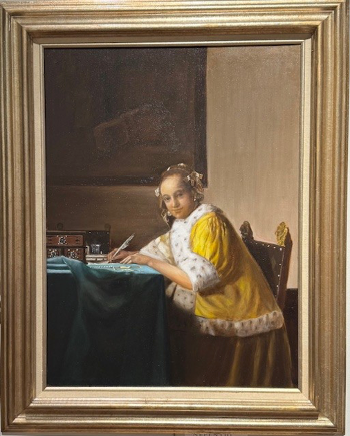 A Lady Writing a Letter (after Johannes Vermeer)