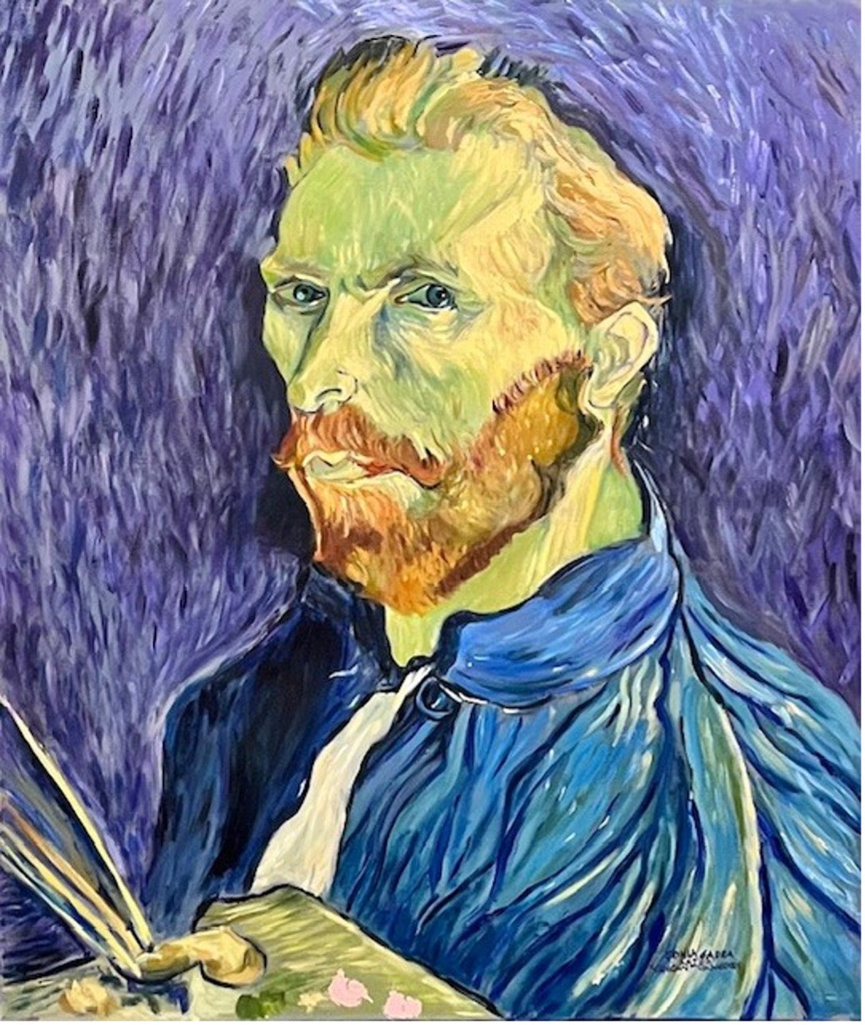 Self Portrait after Vincent Van Gogh – Copied at the National Gallery of Art, Washington, D.C.